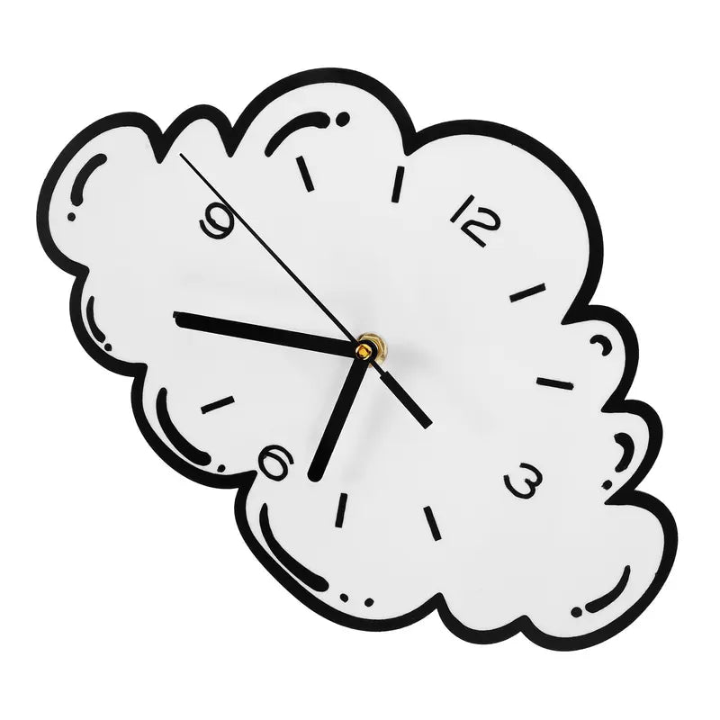Cloud Wall Clock Silent Acrylic Hanging Decor for Living Room & Bedroom