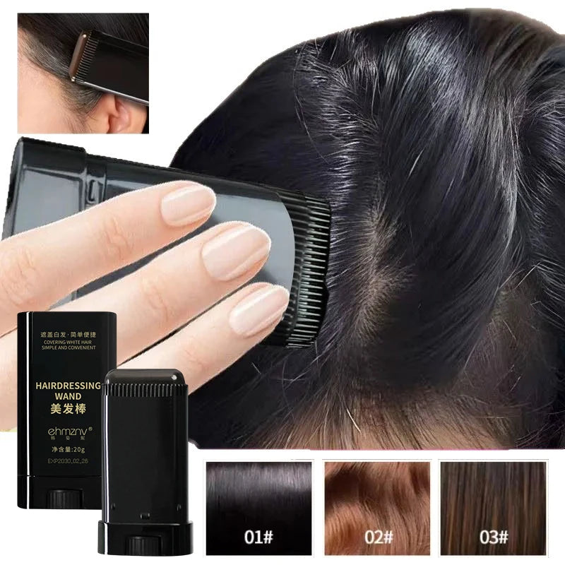 Hair Color Stick for Men & Women Hair Concealer Instant Gray Cover Applicator