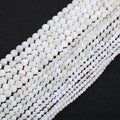 Natural White Freshwater Shell Pearl Beads for Jewelry Making - Round Spacer Beads