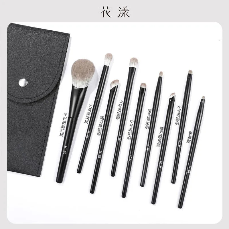 Soft Eyeshadow & Eyeliner Makeup Brush Set - Flame Round Head Smudging Tools