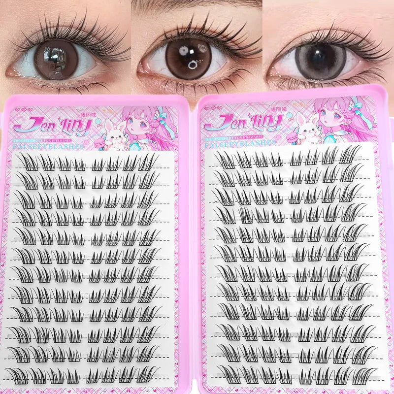 Fox Eye Glue-Free False Eyelashes - Natural Winged Style, Reusable, Beginner Friendly