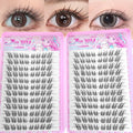 Fox Eye Glue-Free False Eyelashes - Natural Winged Style, Reusable, Beginner Friendly