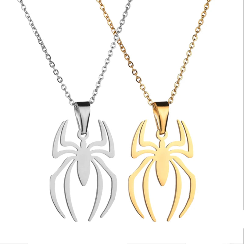Stainless Steel Spider Pendant Necklace Men’s Jewelry Fashion Accessory