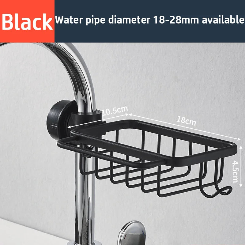 Kitchen Sink Drain Rack Sponge Holder Faucet Shelf Organizer Aluminum Bathroom Accessories