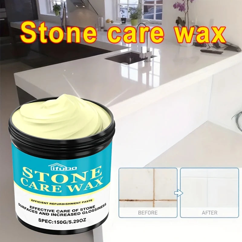 Marble & Stone Polishing Wax - High Gloss Enhancer for Tile and Granite