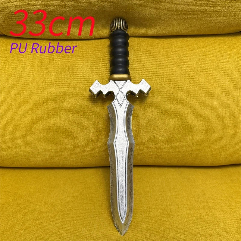 Halloween Knight Dagger Sword Cosplay Prop Role Play Gift Safety PU Rubber