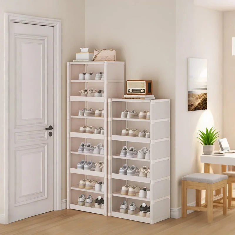 Large Capacity Dustproof Shoe Organizer Cabinet with Magnetic Clear Door