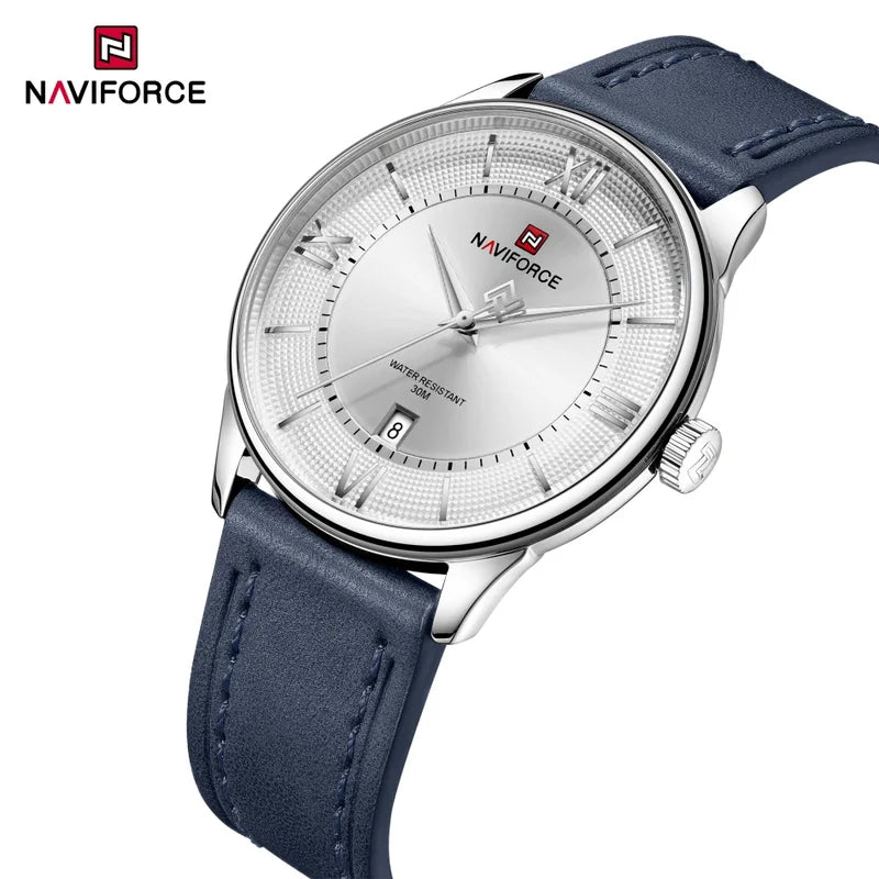 Men's Quartz Waterproof Leather Strap Watch - Business Casual Fashion NF9272L
