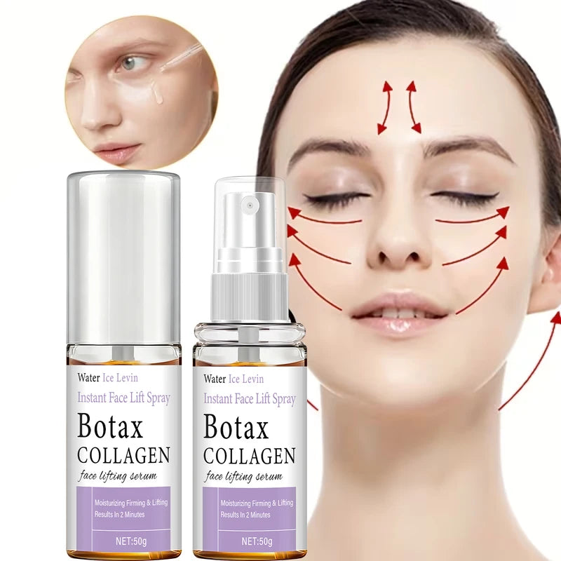 Instant Face Lift Spray with Collagen & Hyaluronic Acid - Firming & Moisturizing Serum