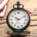 Vintage Pocket Watch Quartz Chain Watch with Alloy Case & Glossy Finish