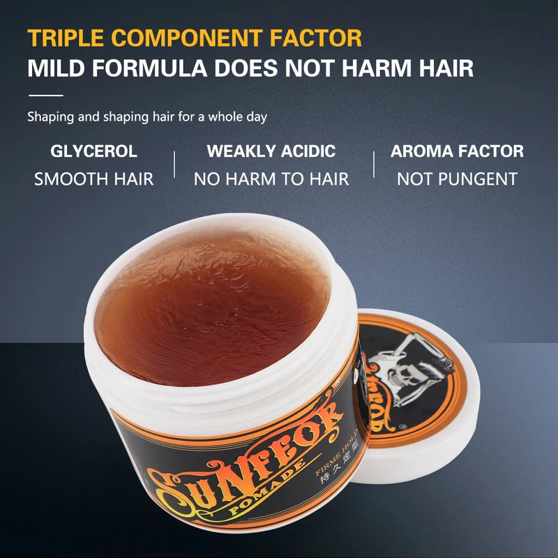 Men's Hair Styling Clay Wax for Barbershop & Salon - Restoring & Modeling