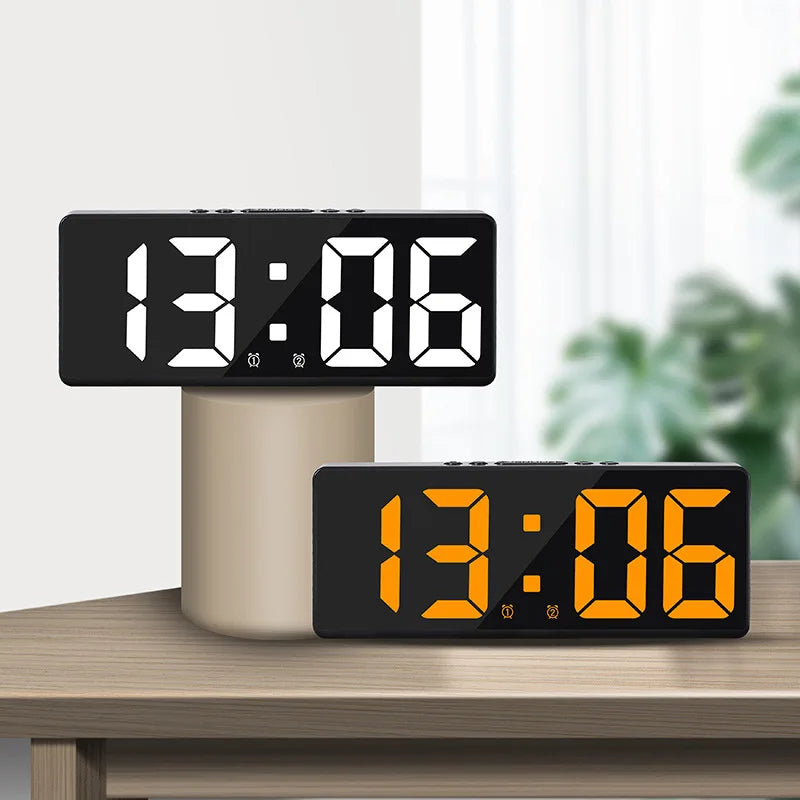 Colorful LED Clock with Alarm and Calendar | Bedside Creative Home Decor