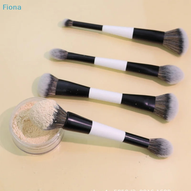 Dual-Ended Makeup Brush for Foundation, Blush, Contour, Eyeshadow & Concealer