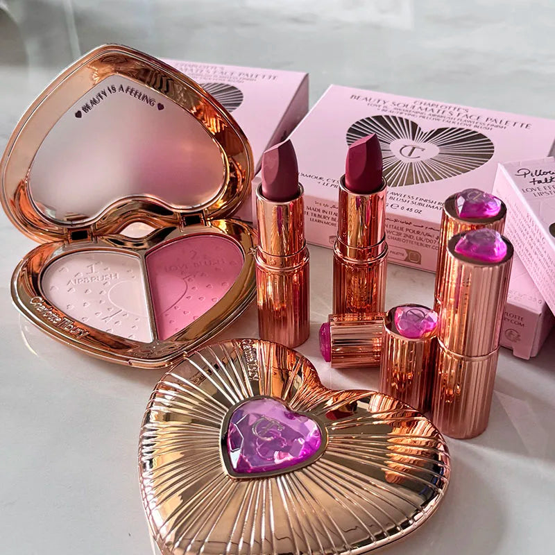 Lipstick & Lip Liner Set - 3PCS Natural Makeup with Brightening & Long-Lasting Finish