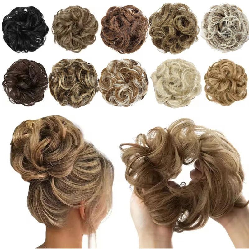 Synthetic Curly Hair Bun Extensions for Updos - Messy Chignon Hairpieces for Women