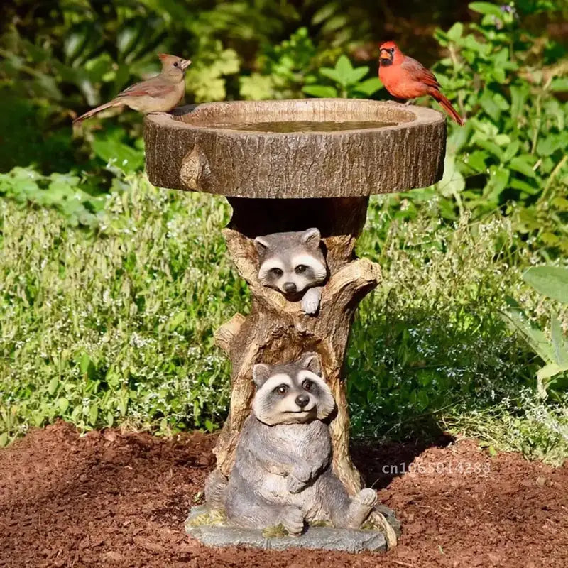 Outdoor Birdbath Garden Decor Water Fountain for Yard and Home