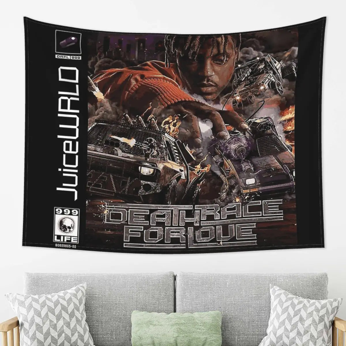 Death Race Love Wall Tapestry - Aesthetic Wall Art for Living Room & Bedroom