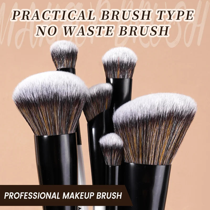7Pcs Makeup Brush Set - Double Head Face & Eye Cosmetics Tools for Foundation Blush