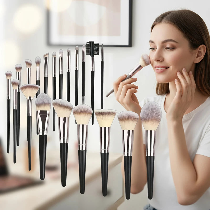Professional Makeup Brush Set 3-20 Pcs Fluffy Foundation Eyeshadow Concealer Blending Tools