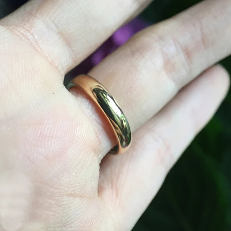 Minimalist 18K Gold Filled Wedding Band Rings for Women Men - Fading-Resistant Jewelry