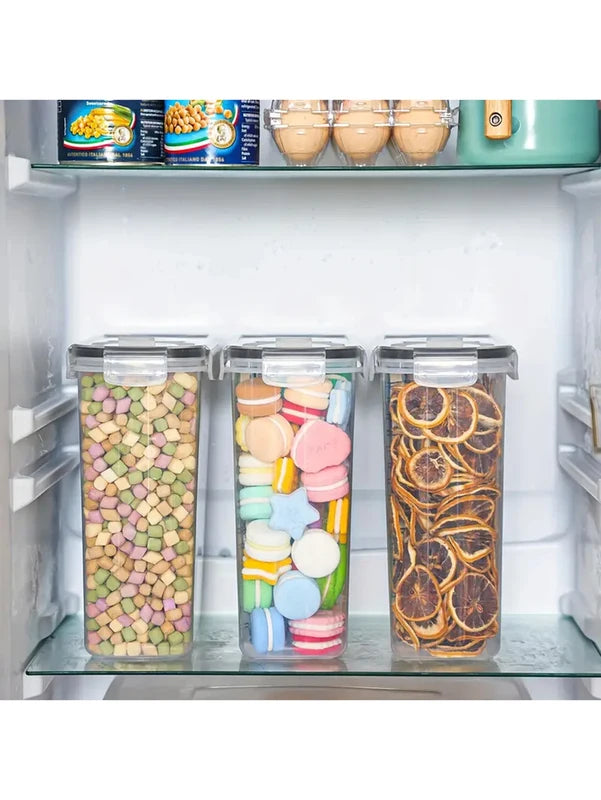 Large Airtight Food Storage Containers Set - 4 Pieces for Kitchen Pantry Organization