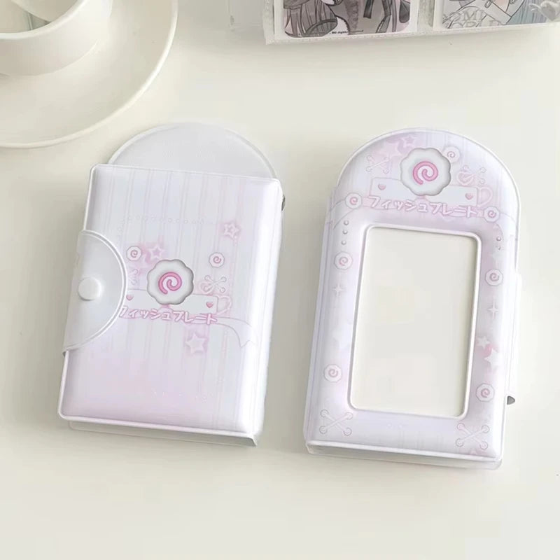 Photo Card Holder Album with 32 Pockets, 3-Inch Small Photo Storage Binder