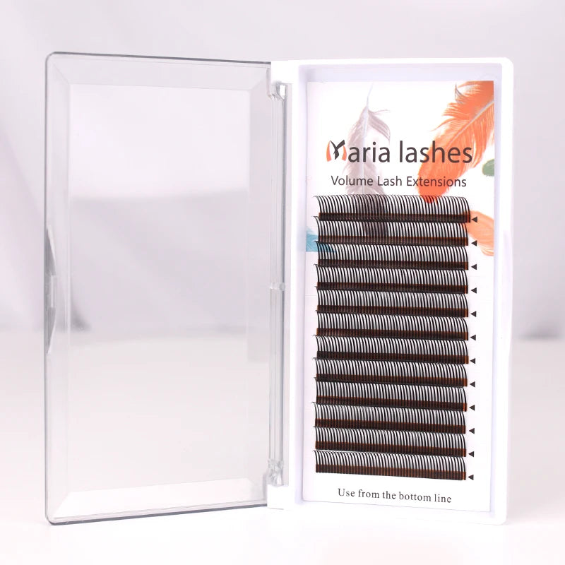 False Eyelash Extensions 5D Flora Premade Volume Lashes 12 Rows Natural Soft Style