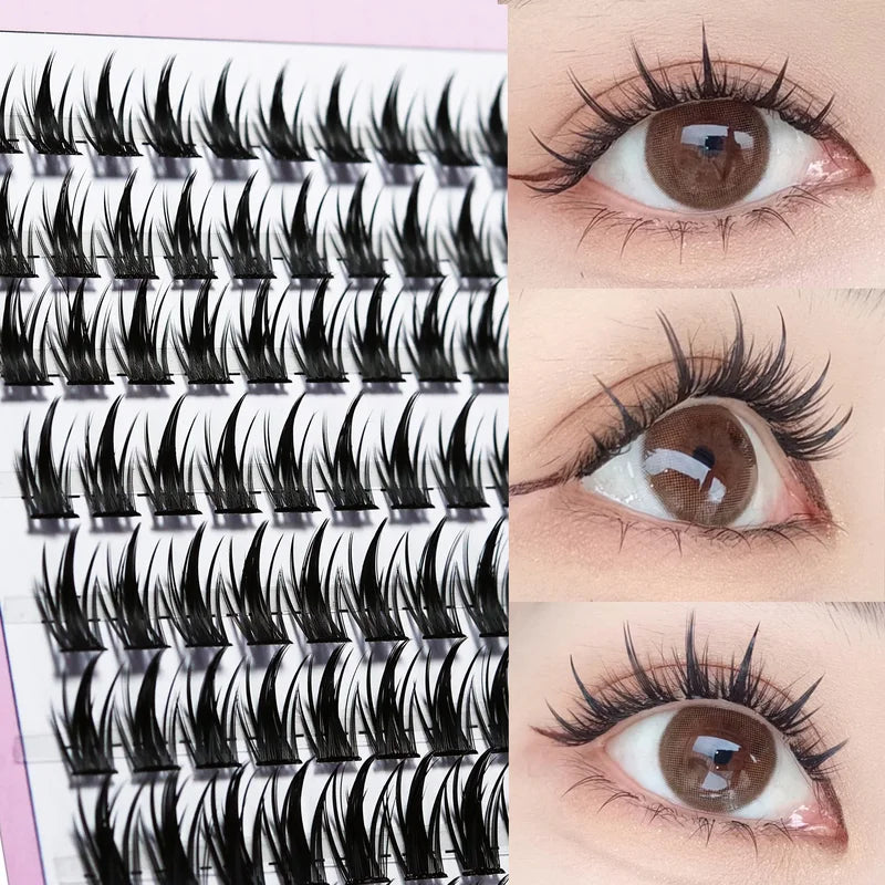 False Eyelash Cluster 3D Russian Individual Mink Lashes - Wholesale 160 Pcs