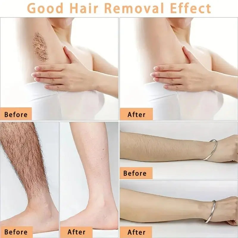 Hair Removal Wax Strips Kit - Disposable Gentle Painless for Face & Body