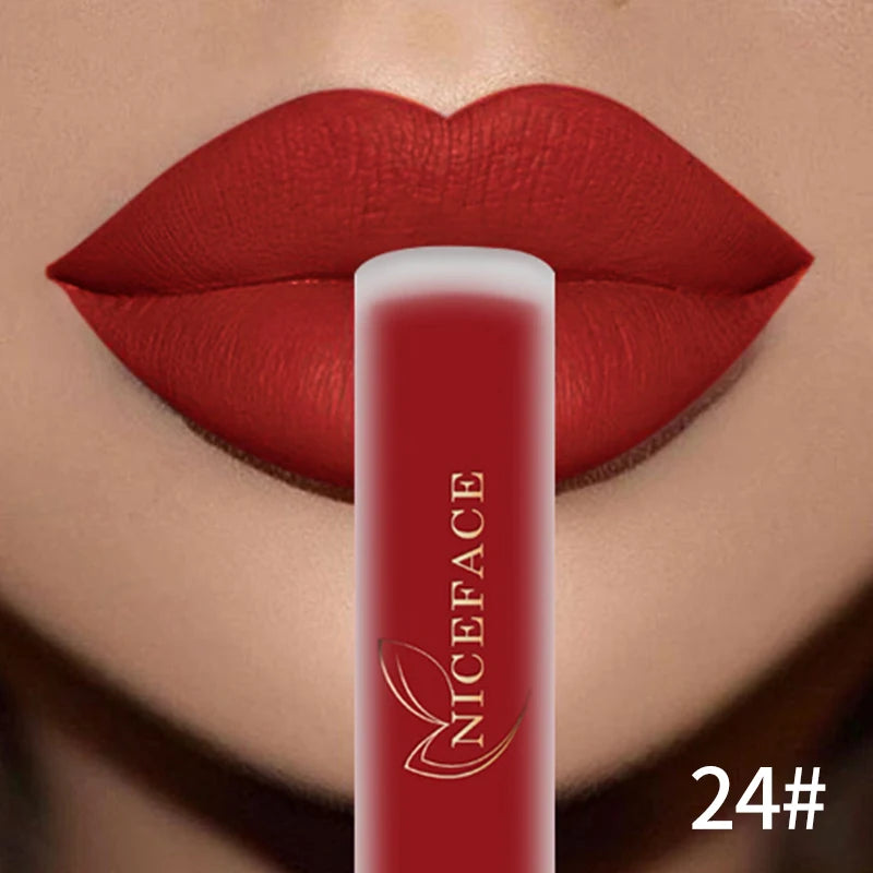 Long-lasting Waterproof Matte Lip Gloss & Liquid Lipstick - Nude, Purple, Red