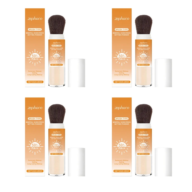 Long Lasting SPF 50+ Face Powder with Oil Control & Matte Finish – Natural Protective Makeup