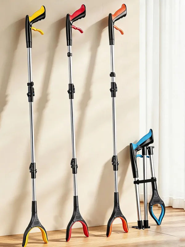 Foldable Litter Picker Grabber Tool - Lightweight Collapsible Trash Reacher for Garden & Bathroom