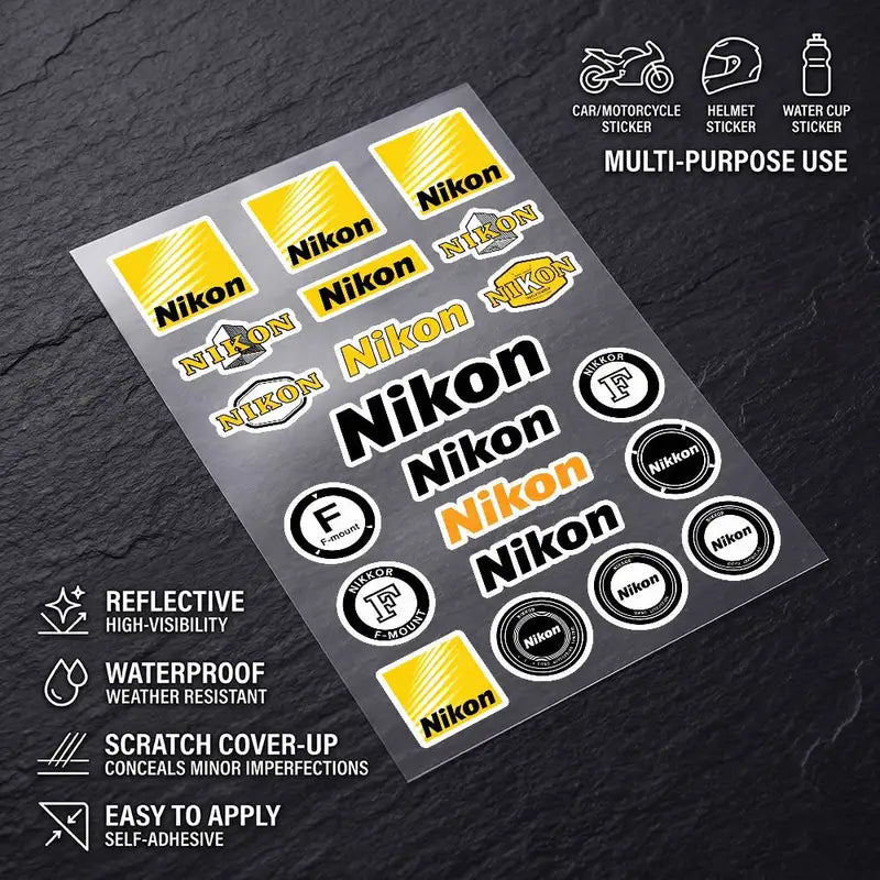 Reflective Waterproof Auto Decal Stickers for Bike Helmets & Vehicles - Scratch Cover