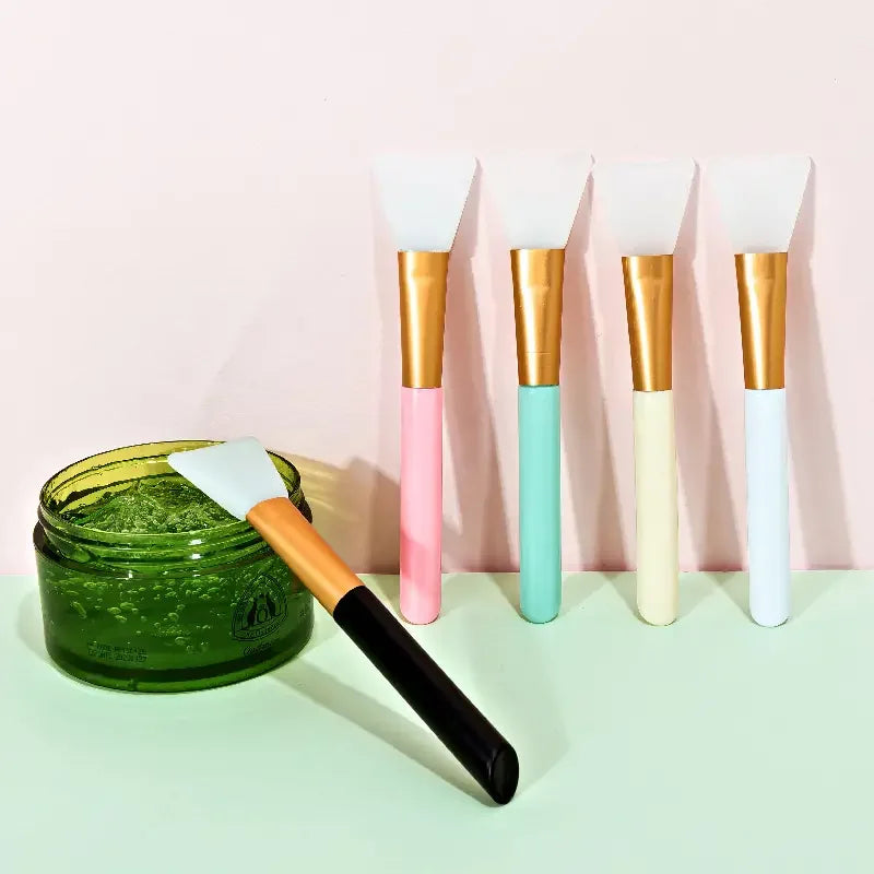Silicone Facial Mask Brush Set - Gentle, Soft, Suitable for All Skin Types