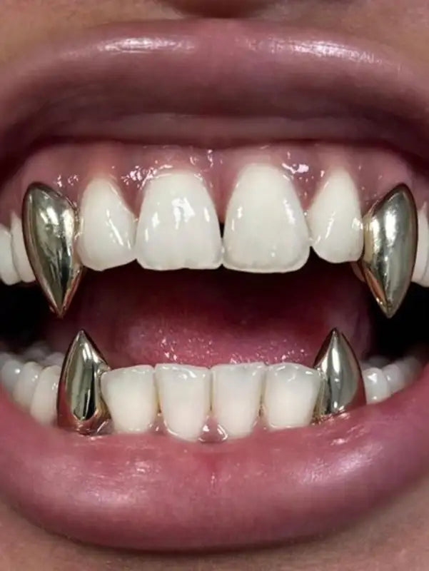 Personalized Tooth Decoration with Tiger & Vampire Teeth - Fun Dental Accessory
