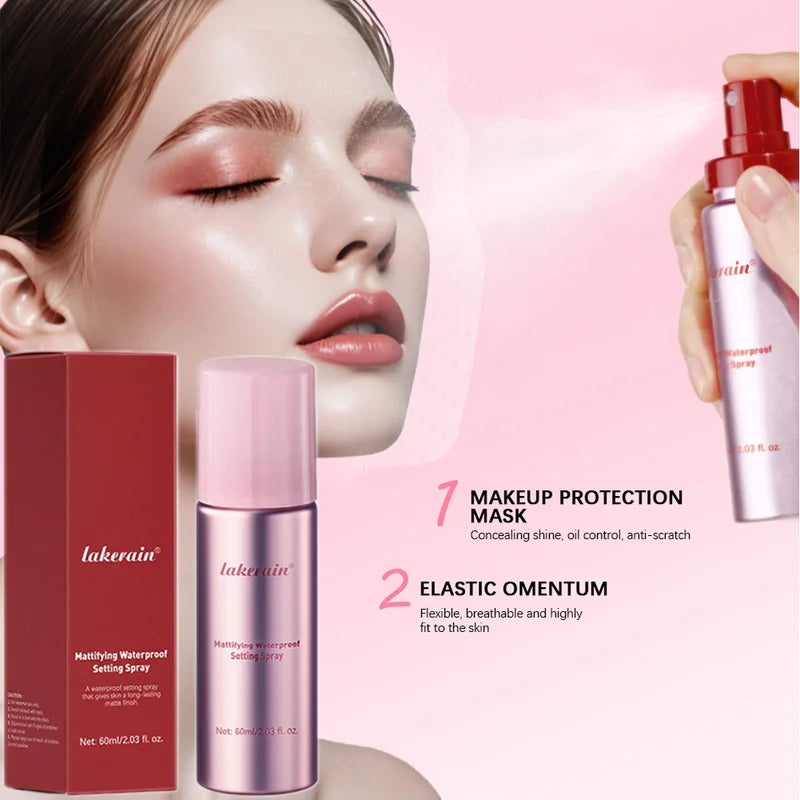 Travel Size Waterproof Setting Spray & Face Makeup Set - Blur Pore & Matte Finish