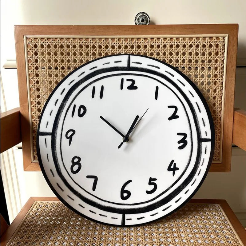 Silent Wall Clock with Cartoon Anime Art - Creative Living Room & Bedroom Decor