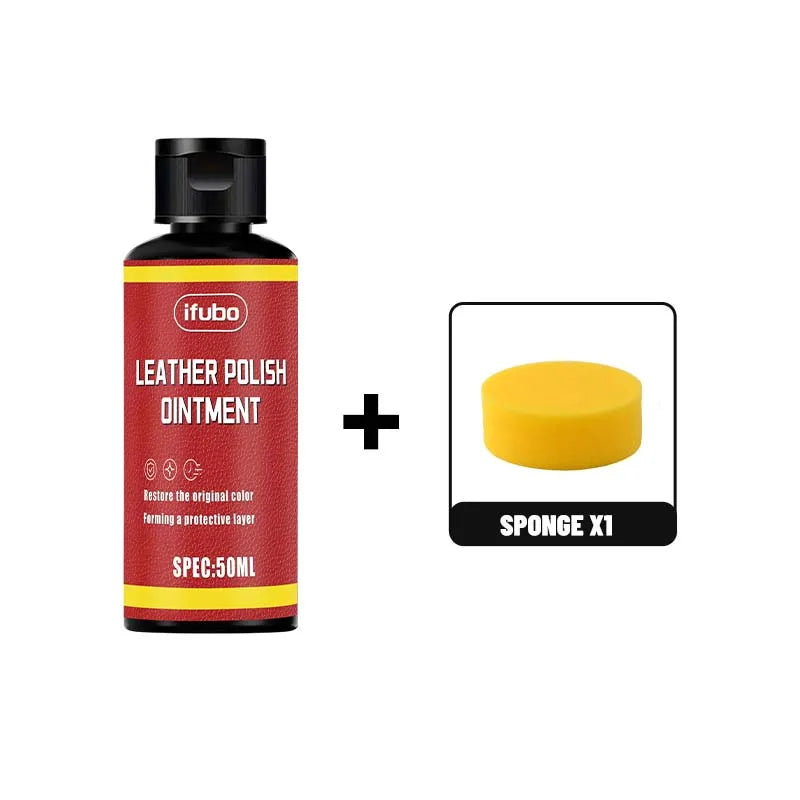 Leather Polish Wax 50ml - Restorer for Faded Leather, Revives Shine & Protects
