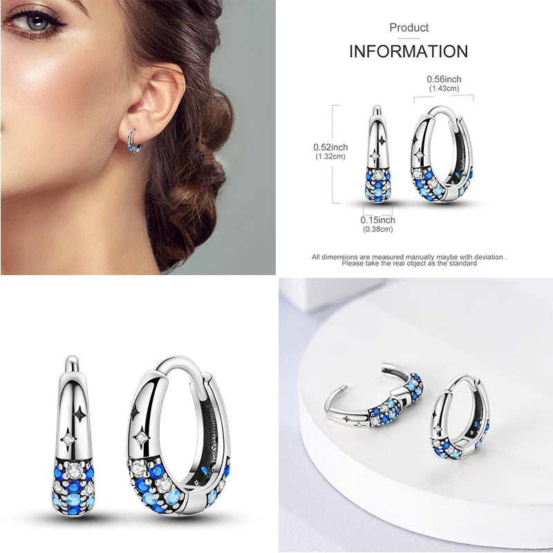 Women Hoop Earrings 2025 New Sterling Silver Cherry Wedding Engagement Gift