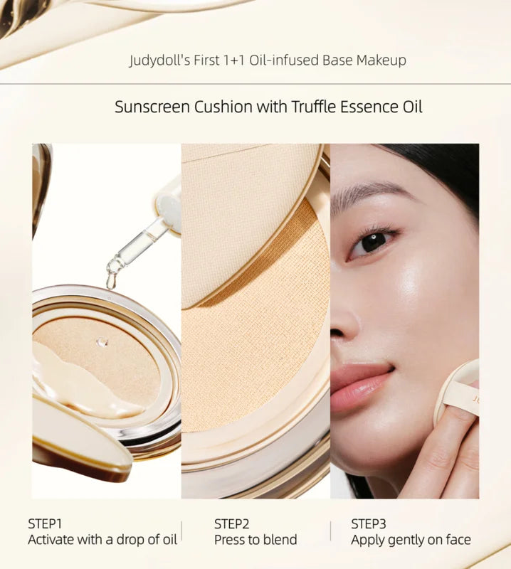 UV Defense Cushion Foundation SPF50 with Facial Oil - Air Cushion Makeup