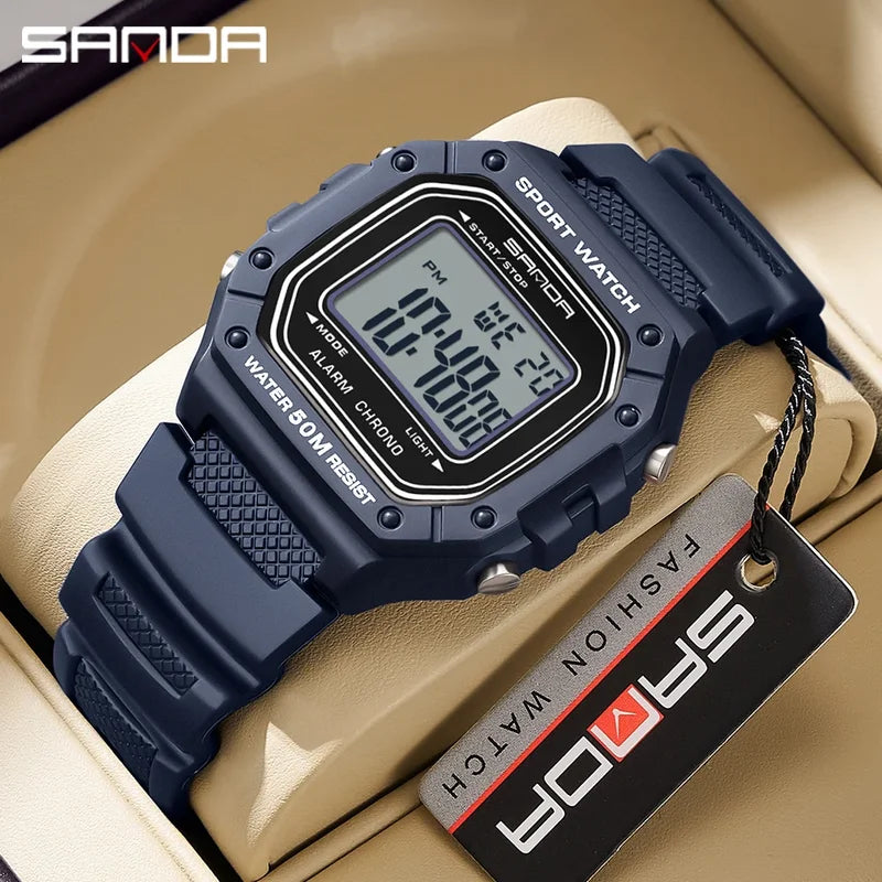 Digital Sports Watch for Men Waterproof Shockproof Military Style Stopwatch
