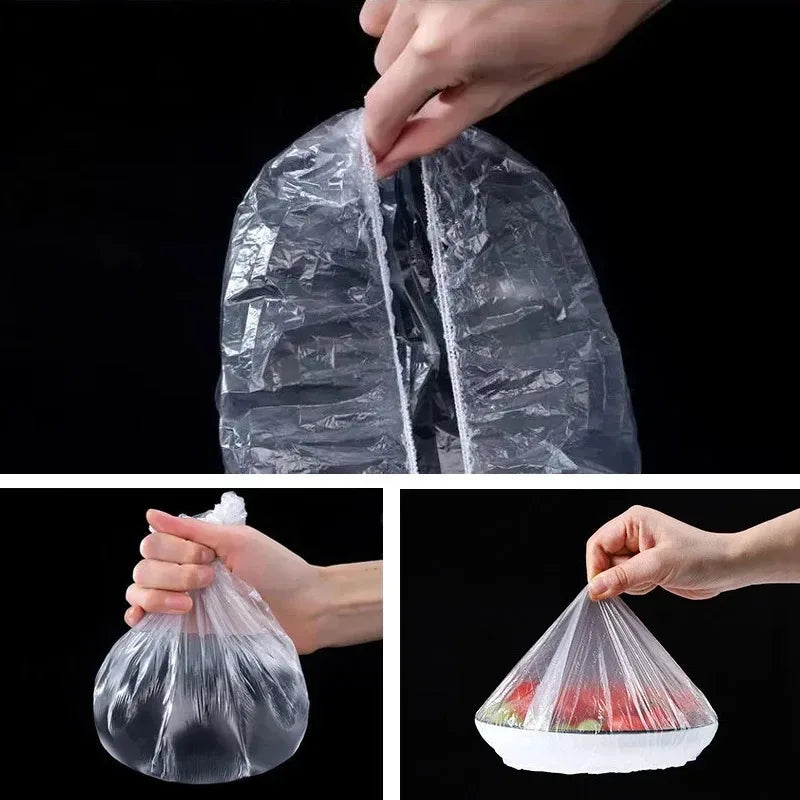 Reusable Food Cover Sets - Elastic Plastic Wraps for Bowls and Containers