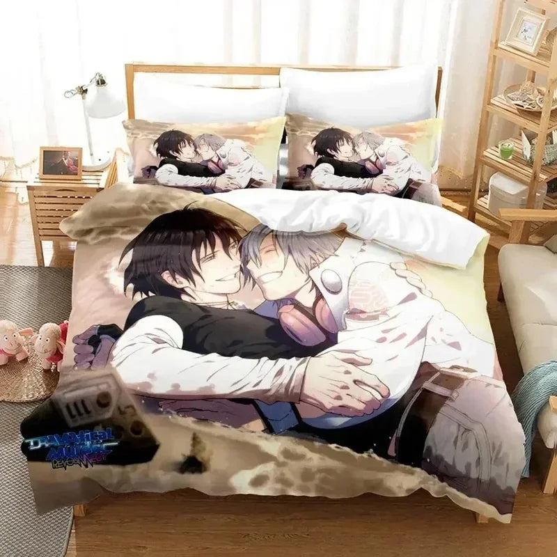 Anime Bedding Set Cartoon Duvet Cover Set 3D Print Kids Adults Bedroom Decor