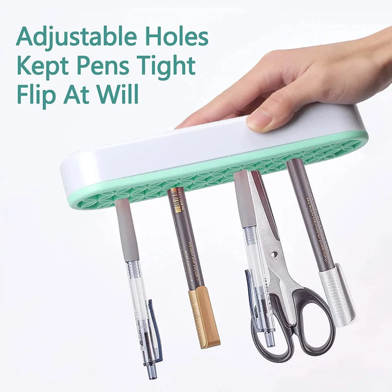 Silicone Makeup Brush Display Stand Organizer with Storage Holes - Tidy Vanity Shelf