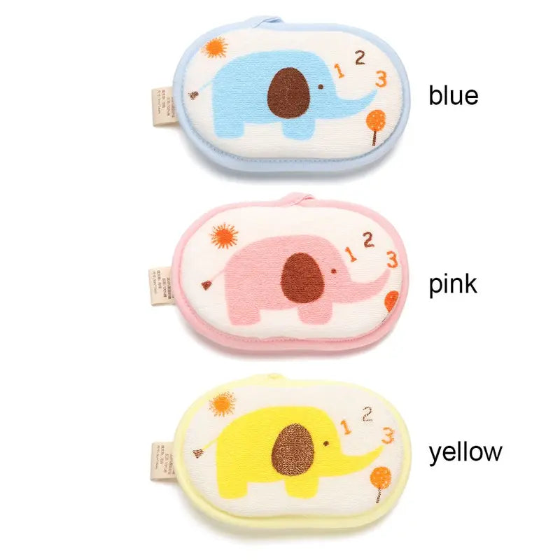 Baby Bath Sponge Elephant Pattern Soft Body Wash Scrubber for Infants & Kids