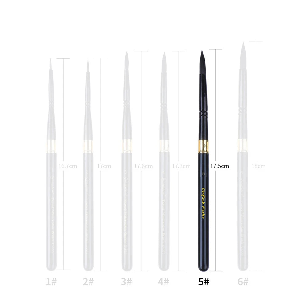 Watercolor Paint Brush Set - Portable Gouache Art Brushes for Acrylic & Watercolour Painting