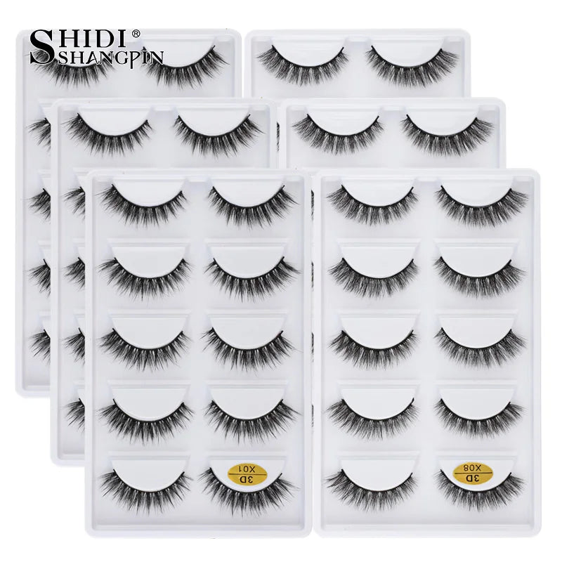 Bulk False Mink Eyelashes Set - Fluffy Natural Volume & Wispy Styles