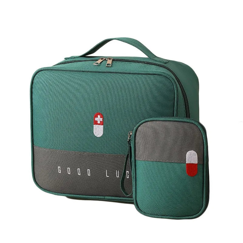 Large Capacity Travel Medicine Organizer Bag - Portable Health Kit for Camping & Home