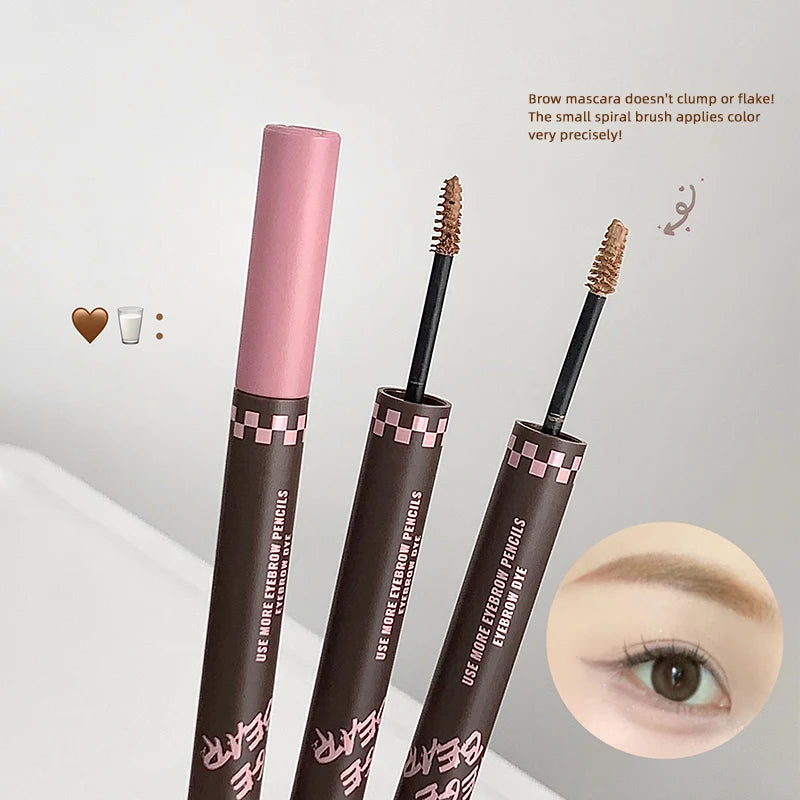 2-in-1 Eyebrow Pencil and Tinting Mascara - Waterproof Long-Lasting Natural Finish