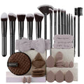 Professional 16-Piece Makeup Brush Set with Soft Synthetic Bristles for Face Eye Contouring